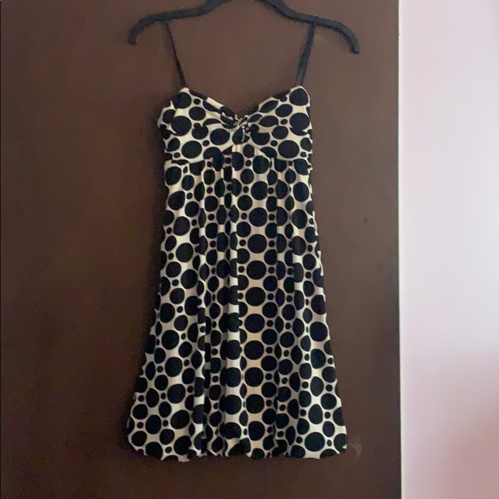 Black & white polka dot party dress